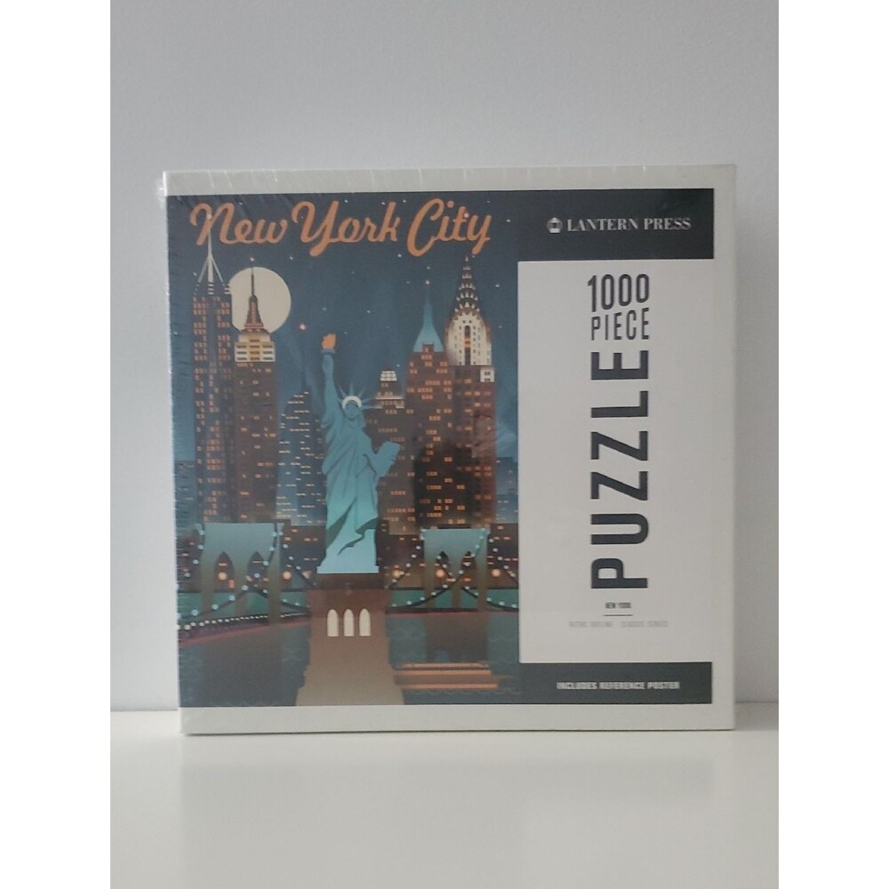 Lantern Press New York City Retro Skyline - Classic Series 1000 Piece Puzzle